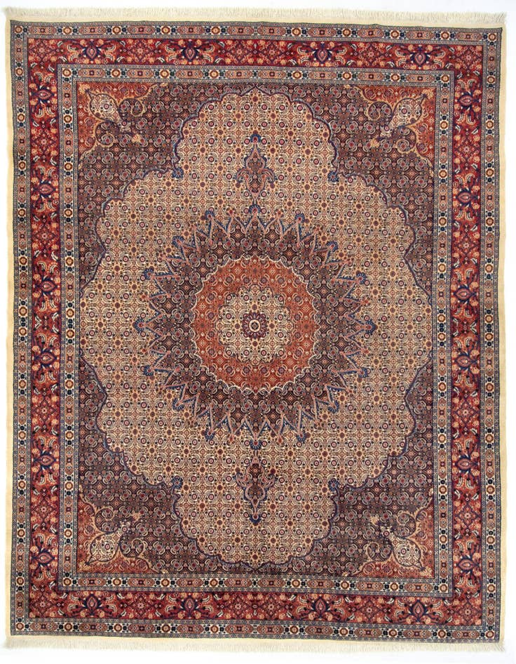 Detail image of 9' 9 x 12' 6 Hand Knotted Mood Persian Wool Rug