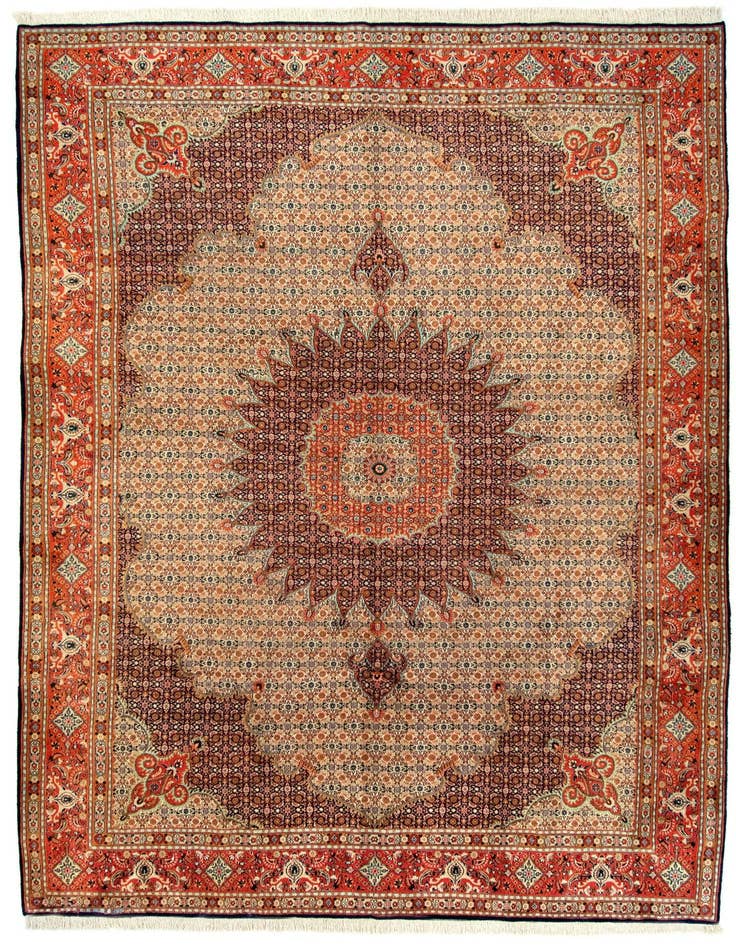 Detail image of 9' 8 x 13' Hand Knotted Mood Persian Wool Rug