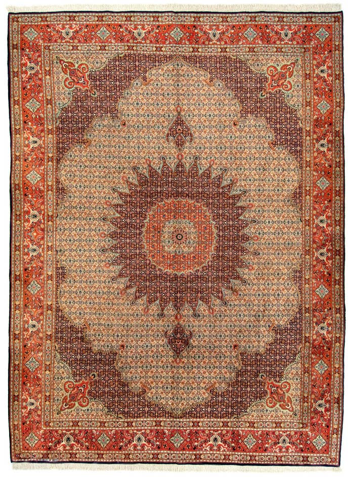 Detail image of 9' 8 x 13' Hand Knotted Mood Persian Wool Rug