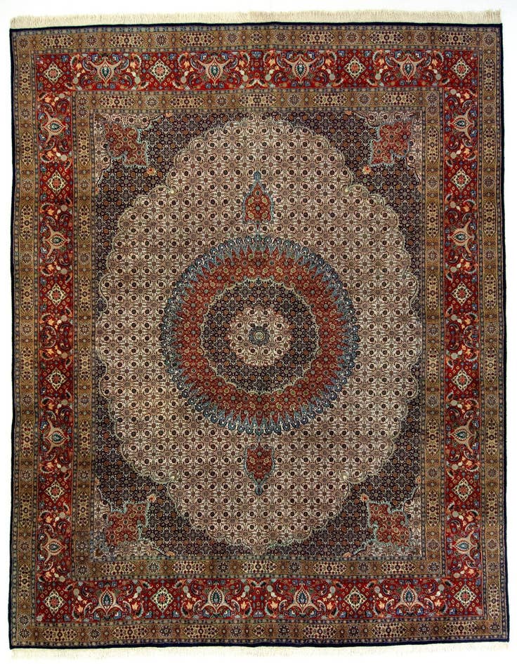 Detail image of 9' 6 x 12' 10 Hand Knotted Mood Persian Wool Rug