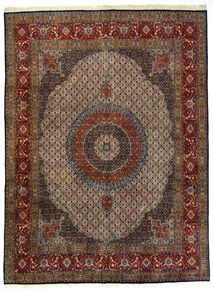 9' 6 x 12' 10 Hand Knotted Mood Persian Wool Rug