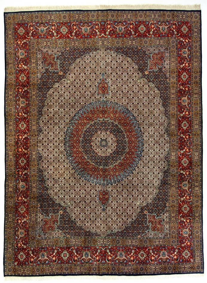 Detail image of 9' 6 x 12' 10 Hand Knotted Mood Persian Wool Rug
