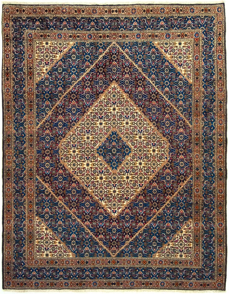 Detail image of 6' 11 x 10' 2 Hand Knotted Mood Persian Wool Rug