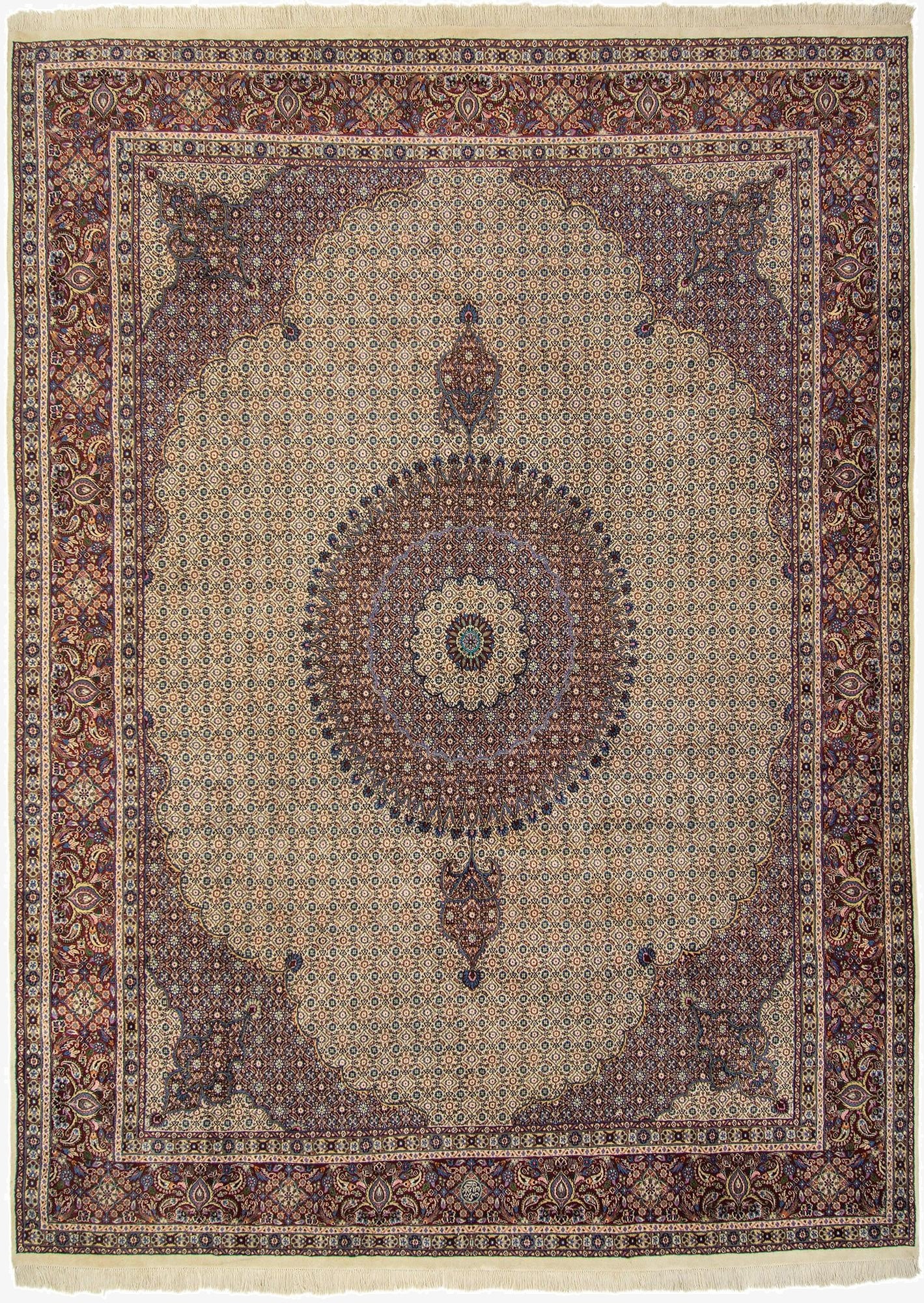 9' 10 x 13'  Hand Knotted Mood Persian Rug