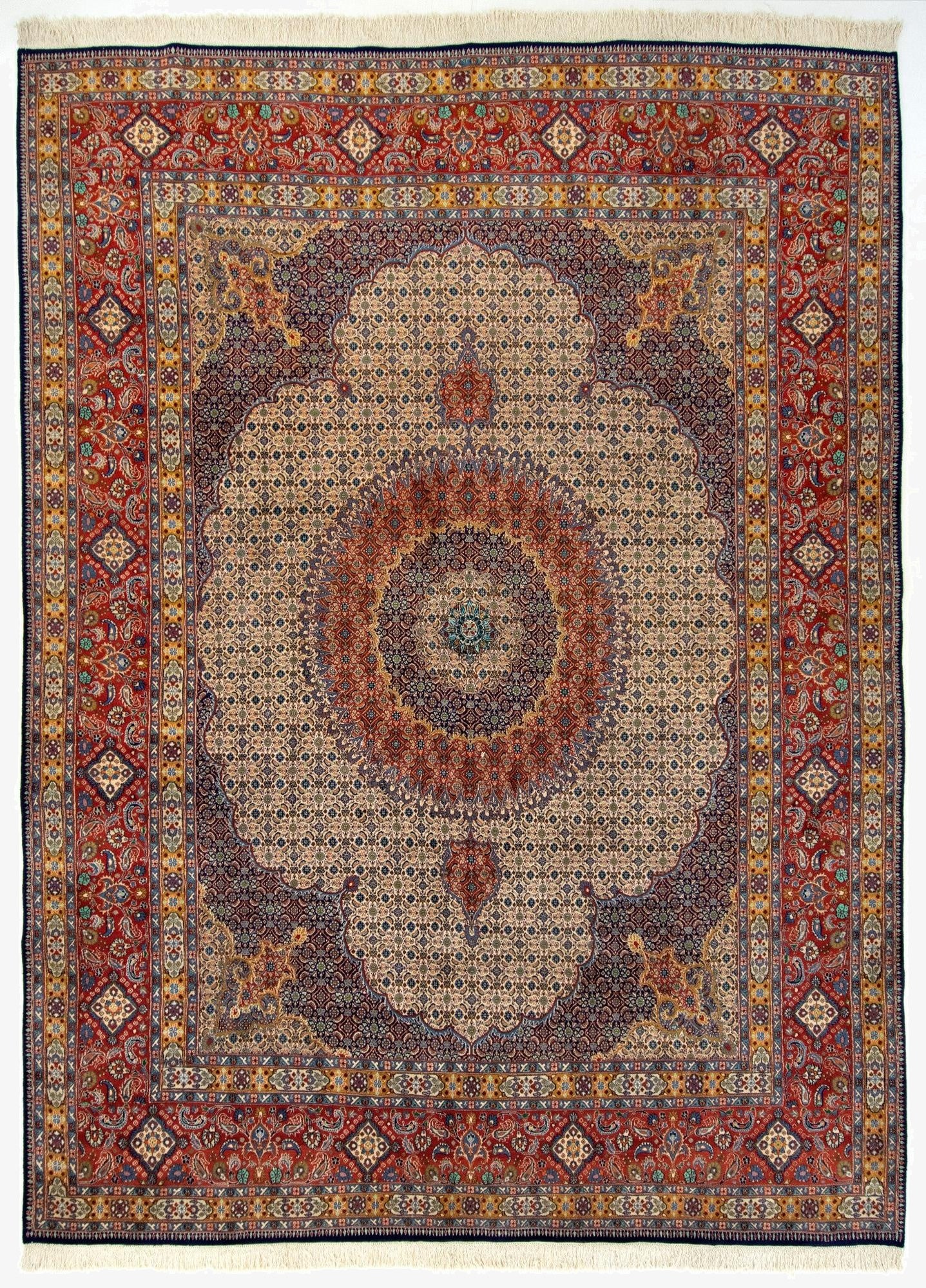 9' 7 x 12' 9  Hand Knotted Mood Persian Wool Rug