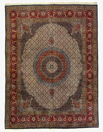 9' 6 x 12' 10 Hand Knotted Mood Persian Wool Rug
