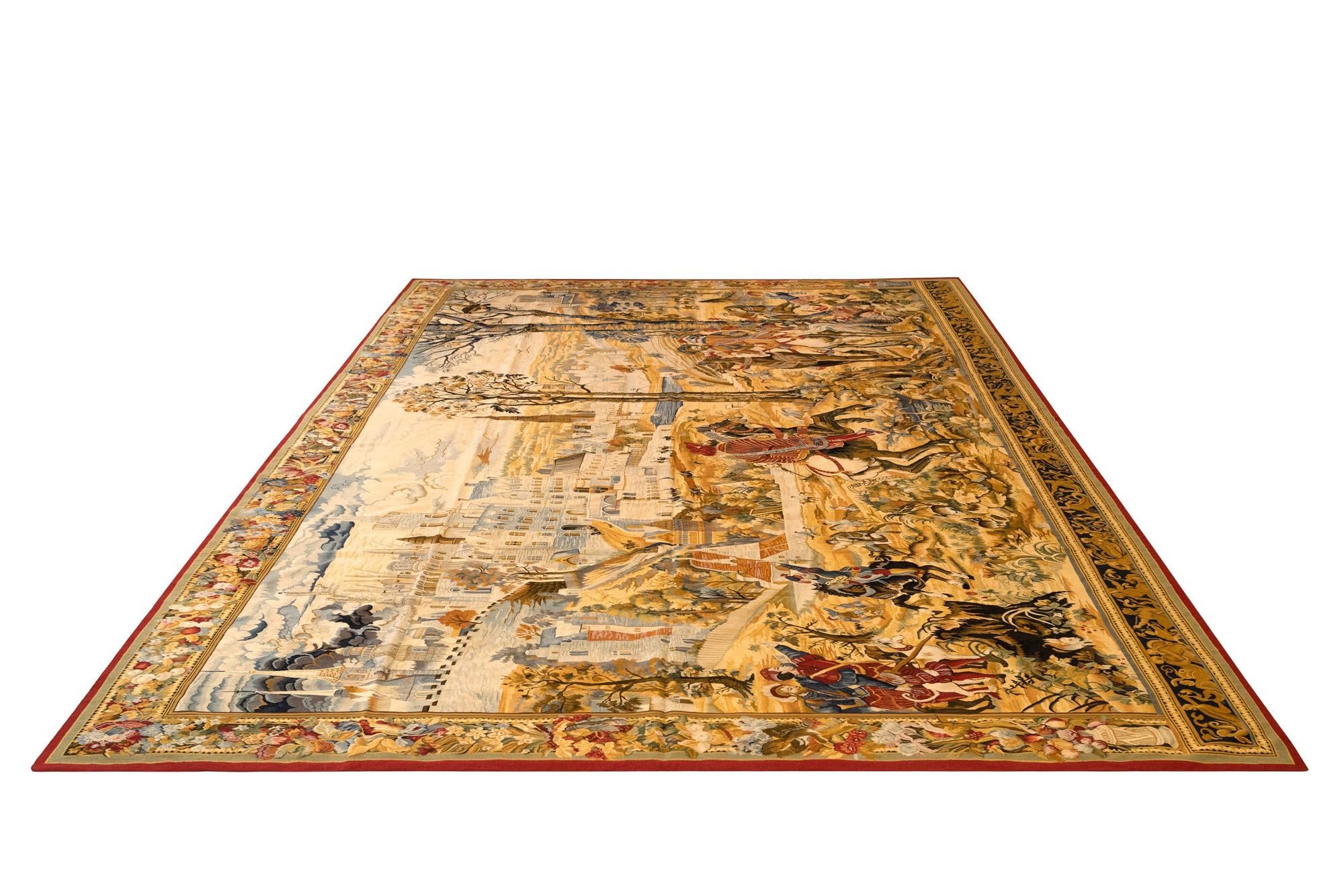 9' 4 x 15' 2 Hand Knotted Needle Point Rug