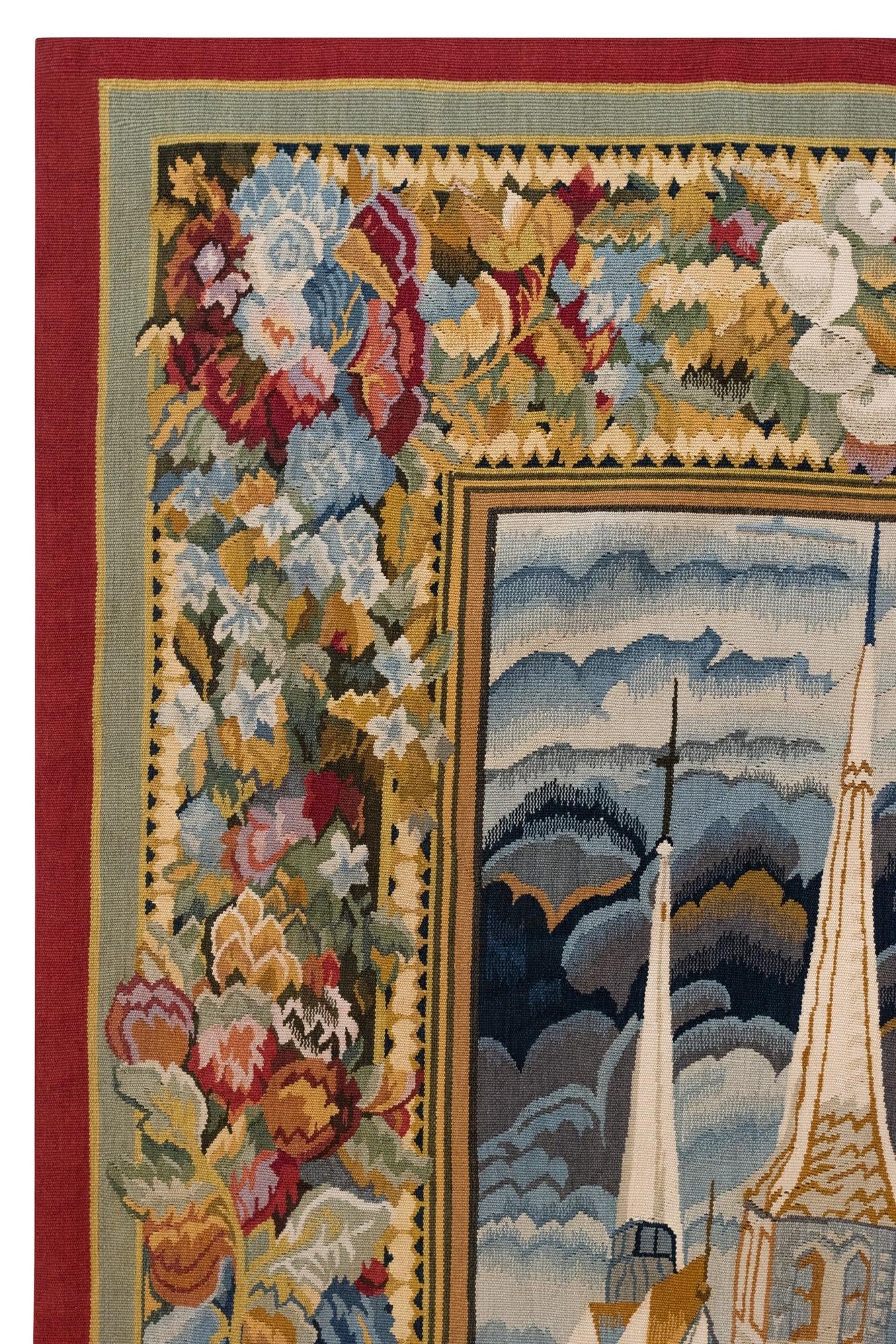 9' 4 x 15' 2 Hand Knotted Needle Point Rug