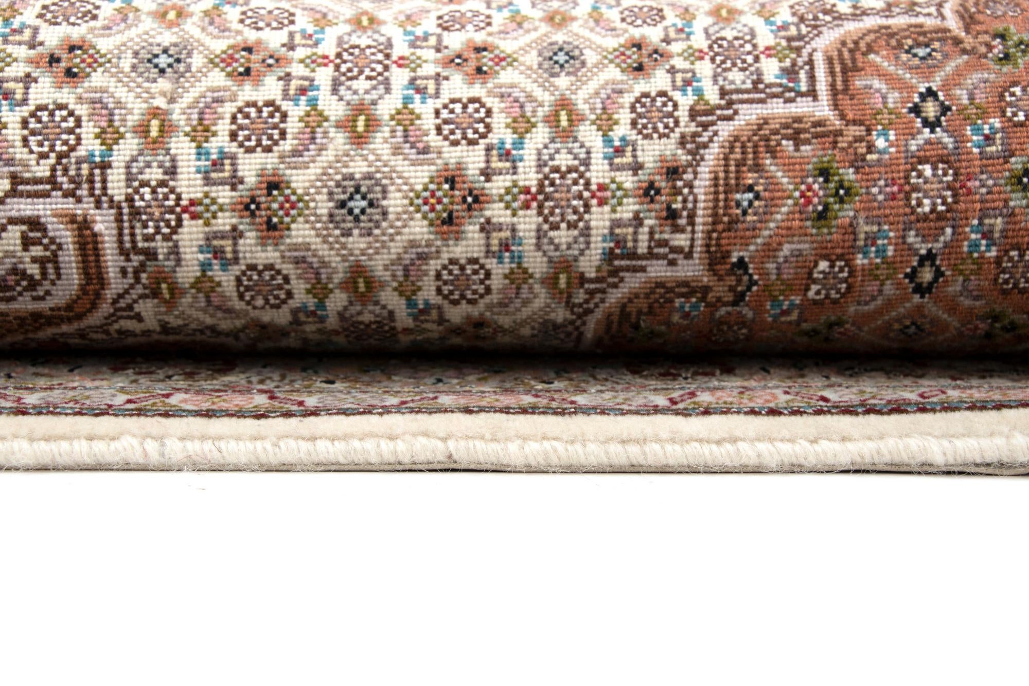 3' 5 x 5' 1 Hand Knotted Tabriz Mahi Persian Wool Rug