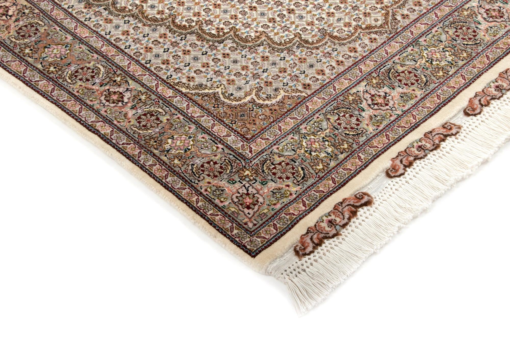 3' 5 x 5' 1 Hand Knotted Tabriz Mahi Persian Wool Rug