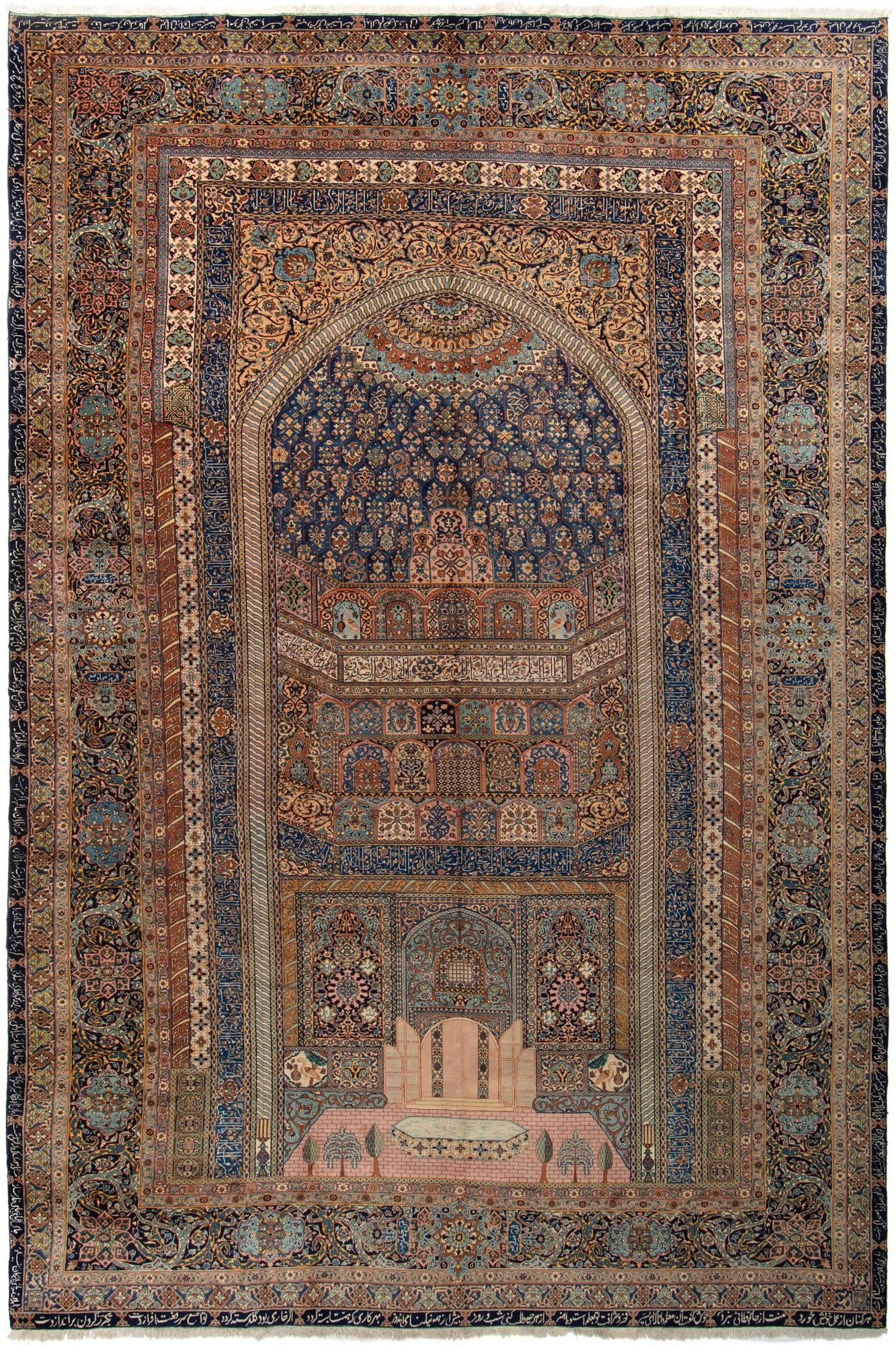 14' 6 x 22' 3 Hand Knotted Tabriz Persian Wool Rug