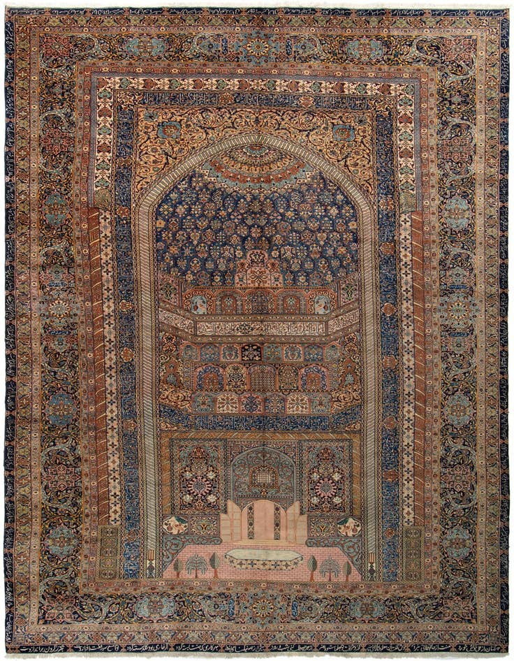 Detail image of 14' 6 x 22' 3 Hand Knotted Tabriz Persian Wool Rug