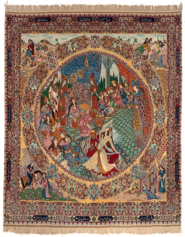Detail image of 8' 6 x 9' 10 Hand Knotted Tabriz Persian Rug