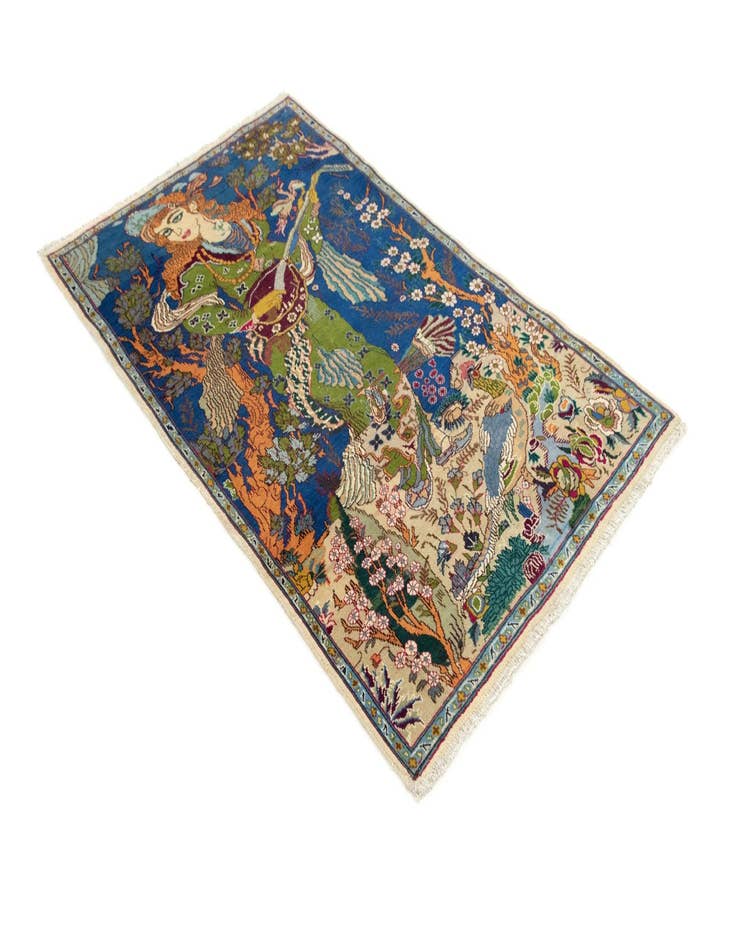 Detail image of 3' 9 x 6'  Hand Knotted Tabriz Persian Wool Rug