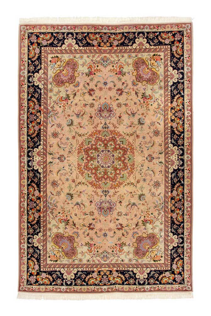 6' 7 x 10' 1 Hand Knotted Tabriz Persian Rug