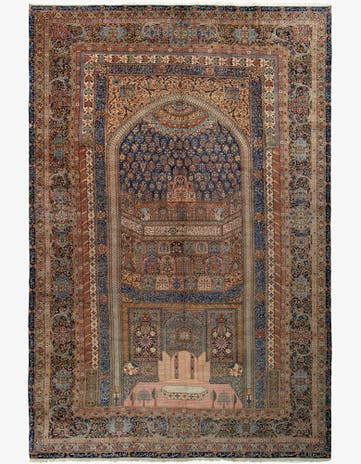 14' 6 x 22' 3 Hand Knotted Tabriz Persian Wool Rug