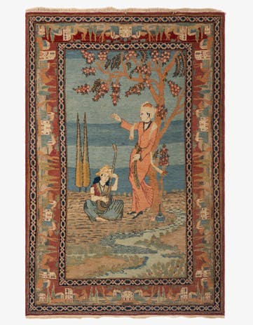 3' 3 x 5' 3 Hand Knotted Tabriz Persian Wool Rug