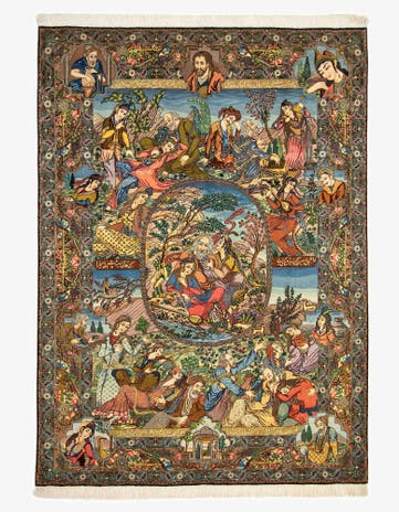 6' 4 x 9' 9 Hand Knotted Tabriz Persian Rug