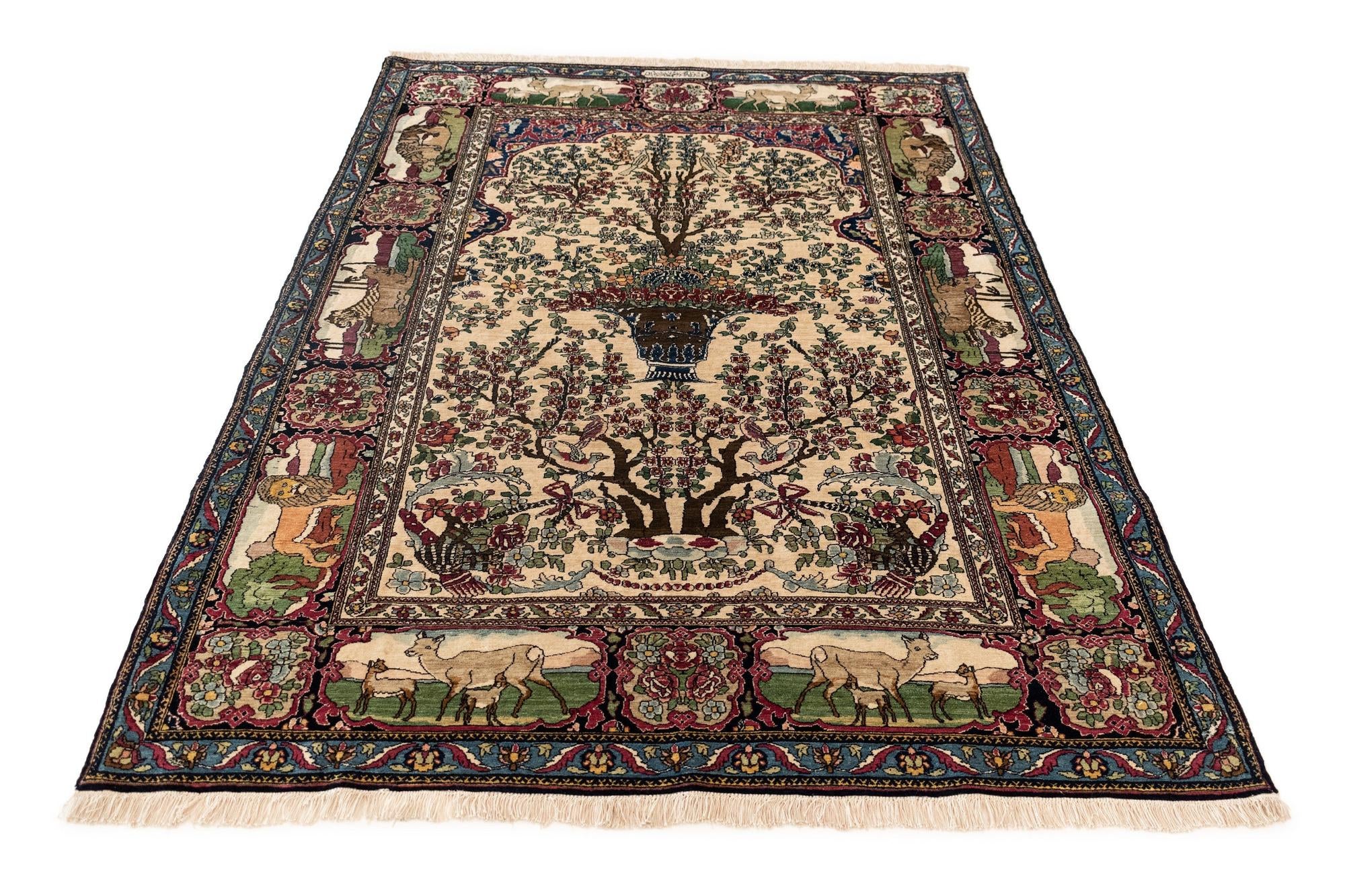 4' 8 x 7' 1 Teheran antique Rug
