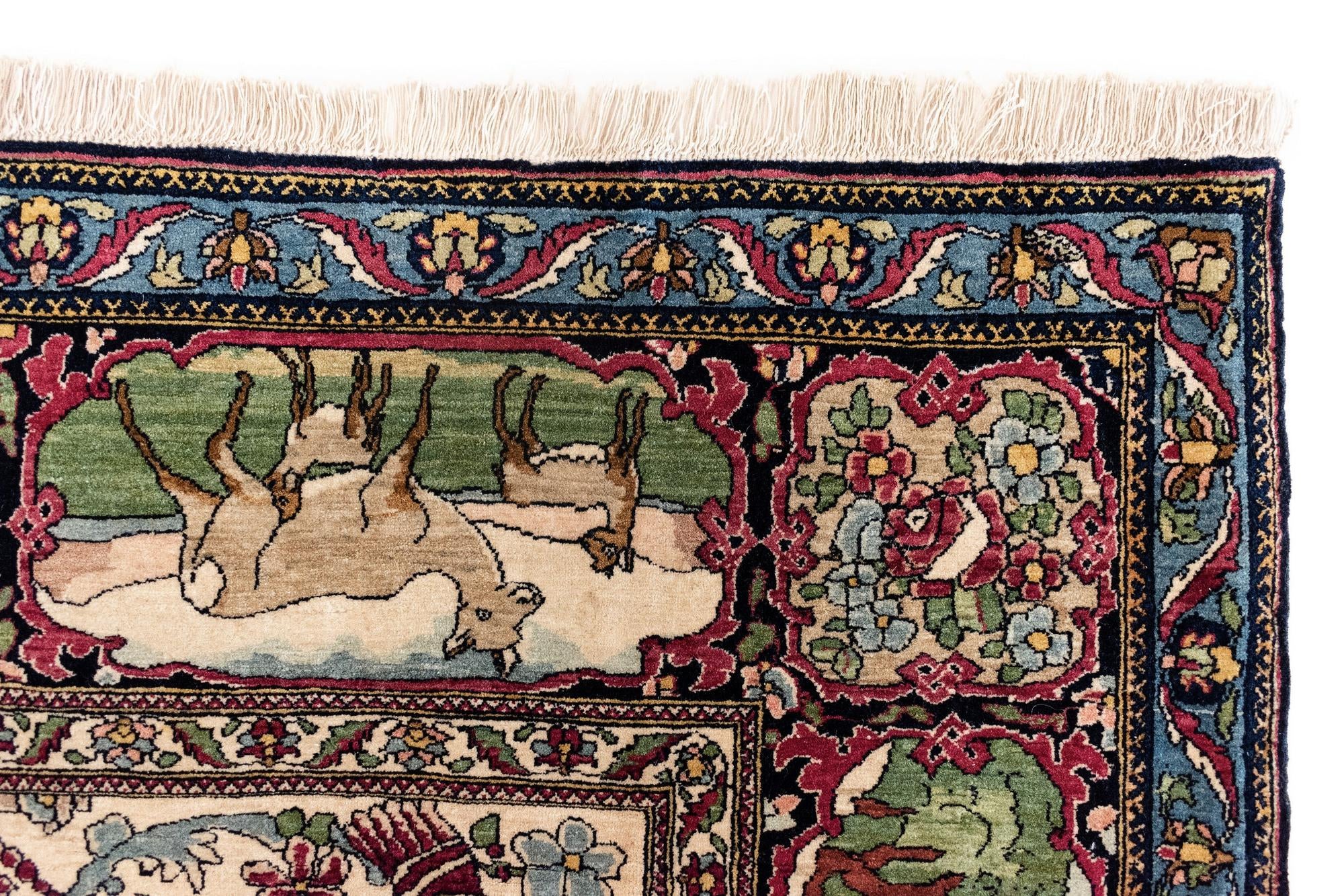4' 8 x 7' 1 Teheran antique Rug