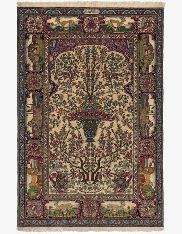 4' 8 x 7' 1 Teheran antique Rug