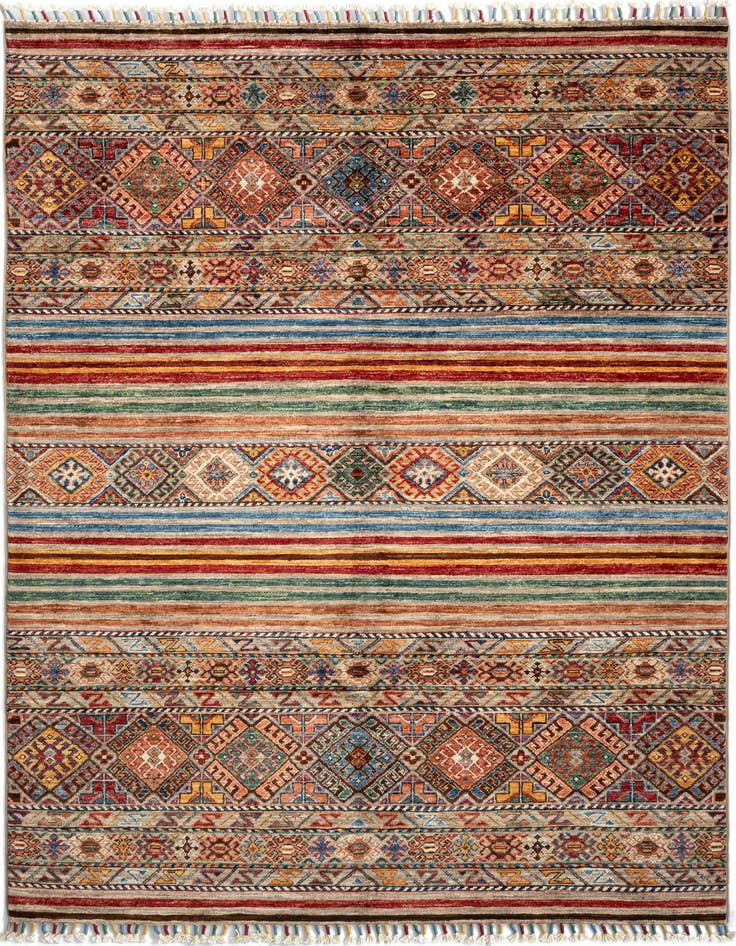 Detail image of 4' 9 x 6' 6 Torkman Wool Rug