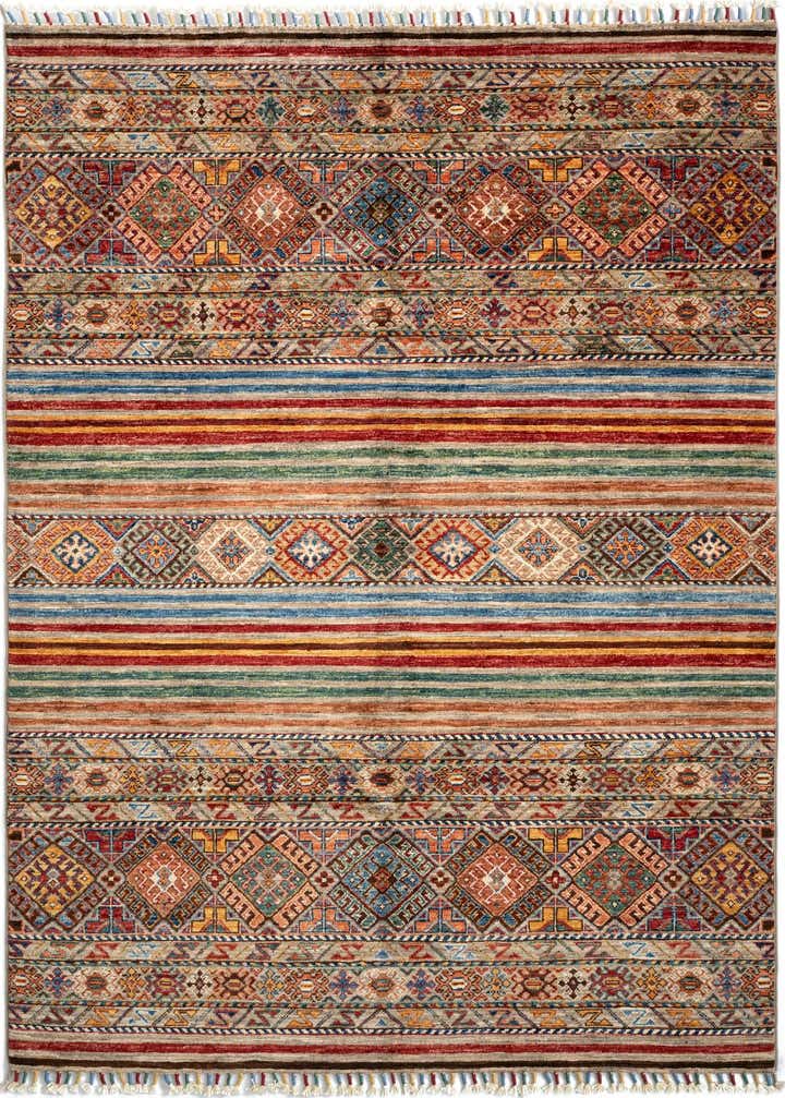 4' 9 x 6' 6 Torkman Wool Rug