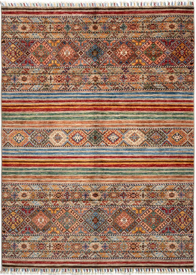 Detail image of 4' 9 x 6' 6 Torkman Wool Rug