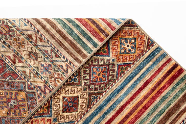 Detail image of 5' x 6' 9 Torkman Wool Rug
