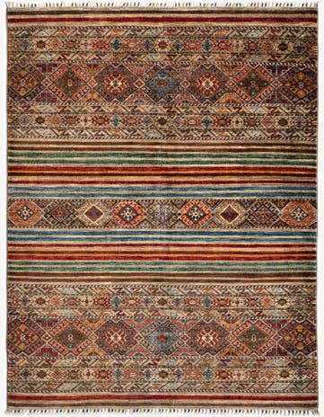 5' x 6' 9 Torkman Wool Rug