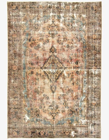 6' 7 x 9' 7 Hand Knotted Vintage Royal Persian Wool Rug