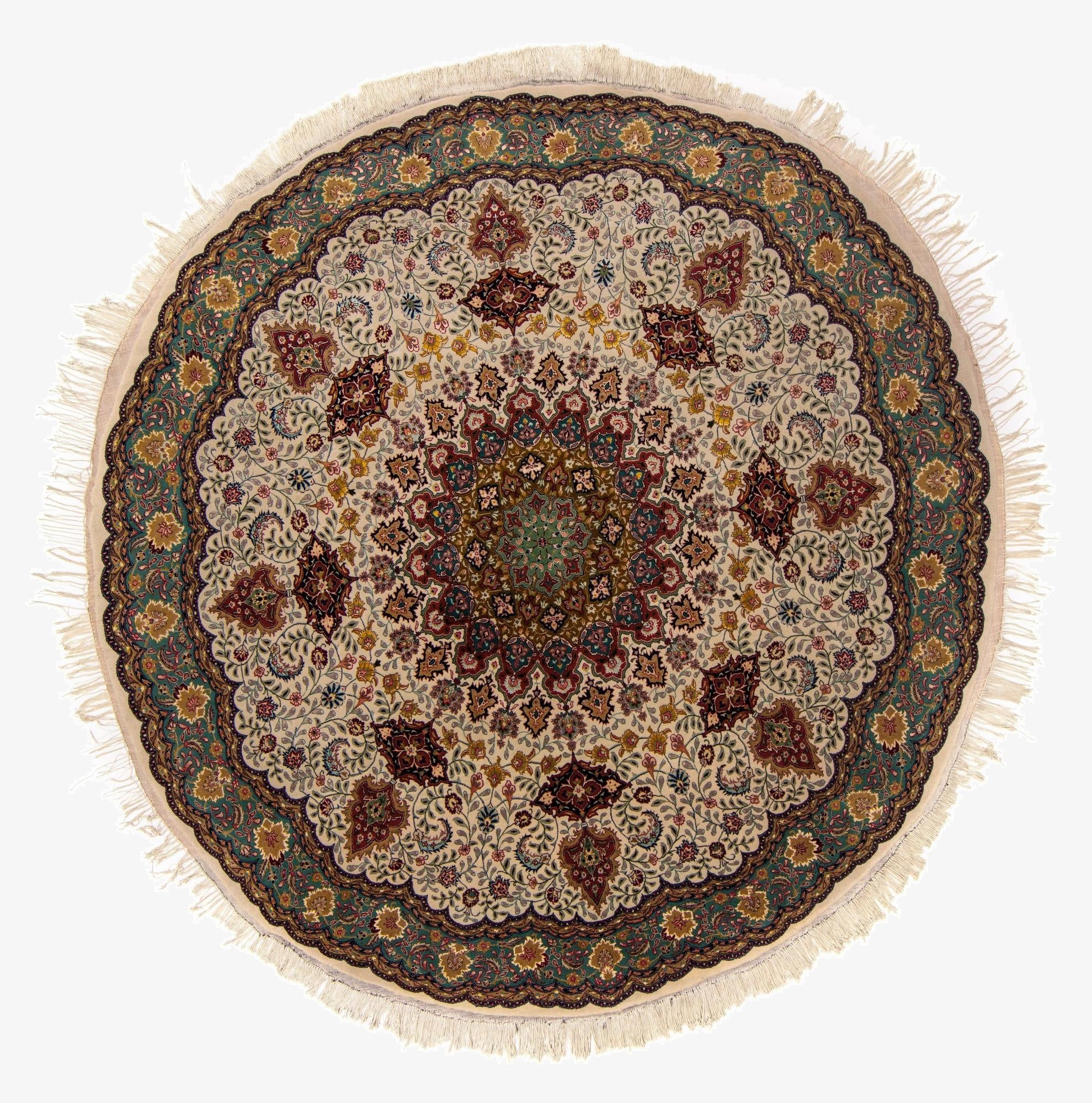 8' 2 x 8' 2  Hand Knotted Azerbaijan Round Rug