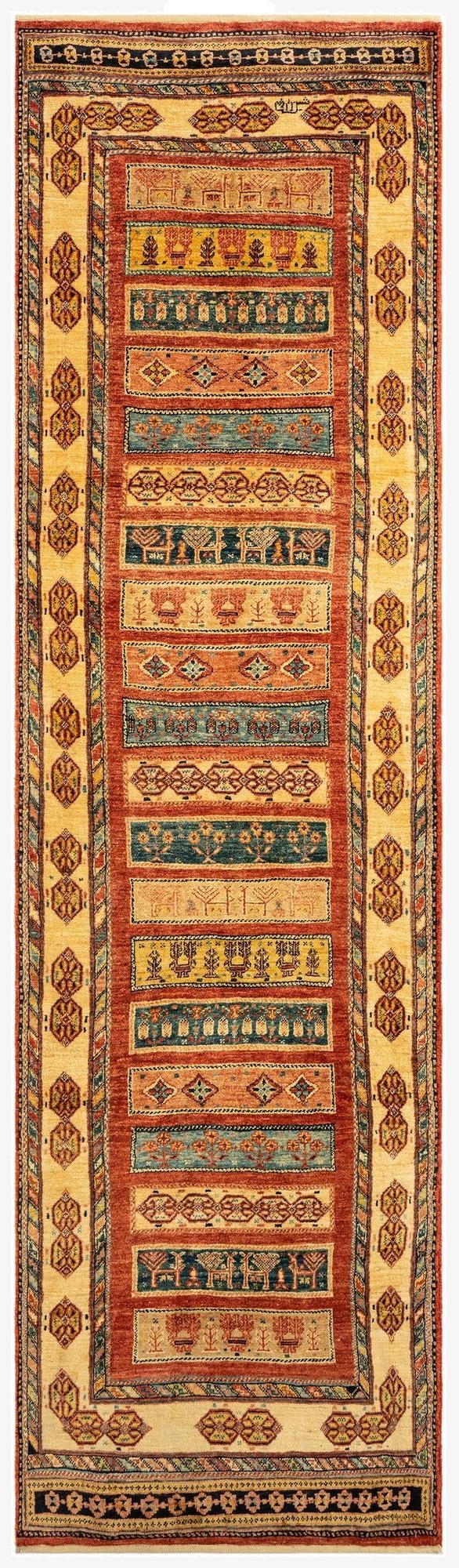 2' 9 x 9' 6 Luribaft Wool Runner Rug