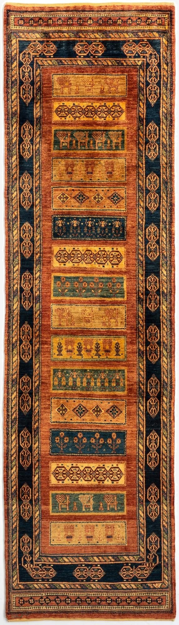2' 7 x 10' 2 Luribaft Wool Runner Rug