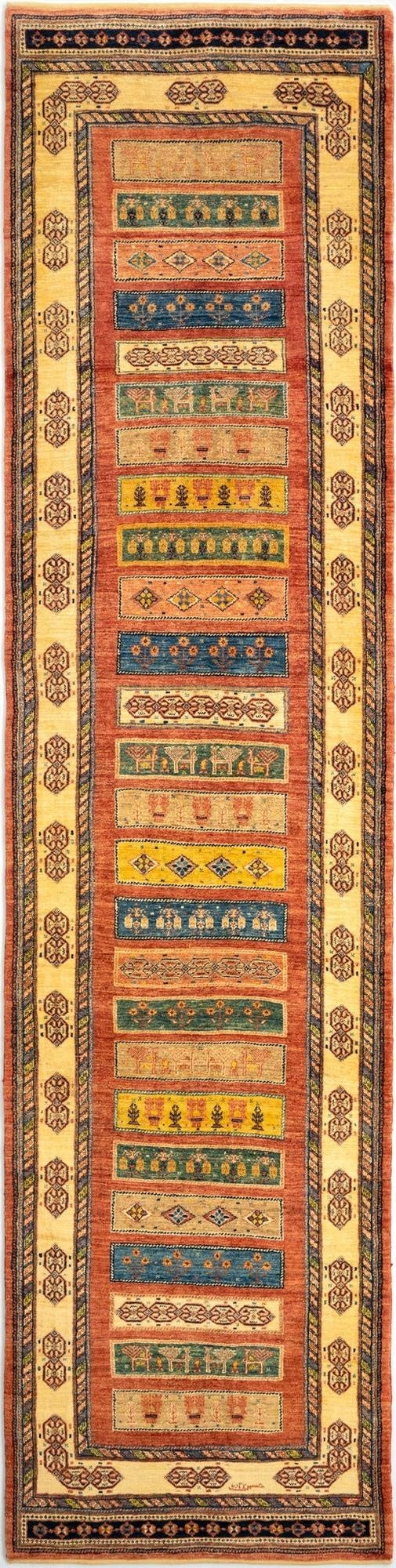 2' 11 x 12' 9 Luribaft Wool Runner Rug