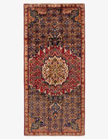 4' 3 x 9' 5 Hand Knotted Tabriz Persian Wool Runner Rug