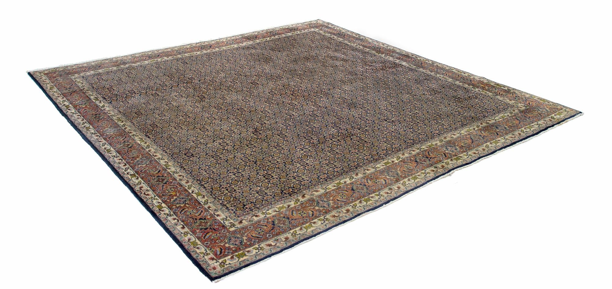 9' 10 x 9' 10 Hand Knotted Bidjar Persian Square Rug