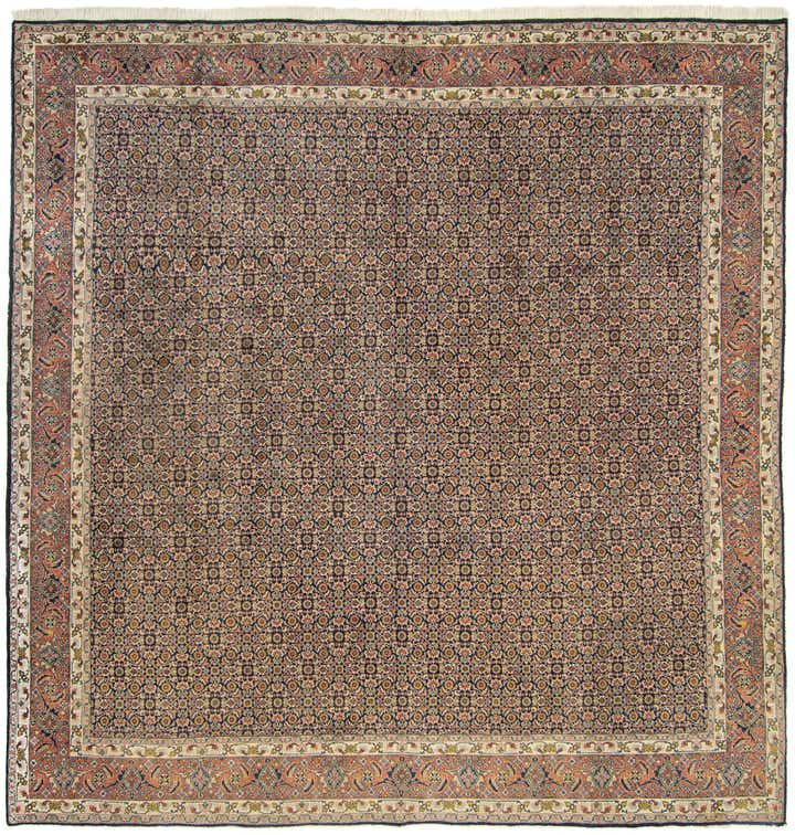 9' 10 x 9' 10 Hand Knotted Bidjar Persian Square Rug