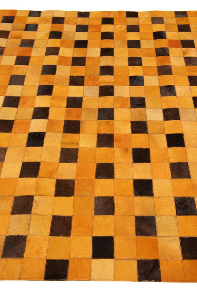 Detail image of 5' 2 x 8' Cowhide Stocks Rug