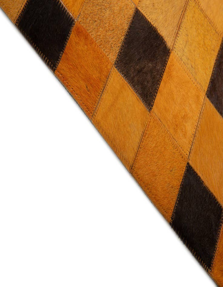 Detail image of 5' 2 x 8' Cowhide Stocks Rug