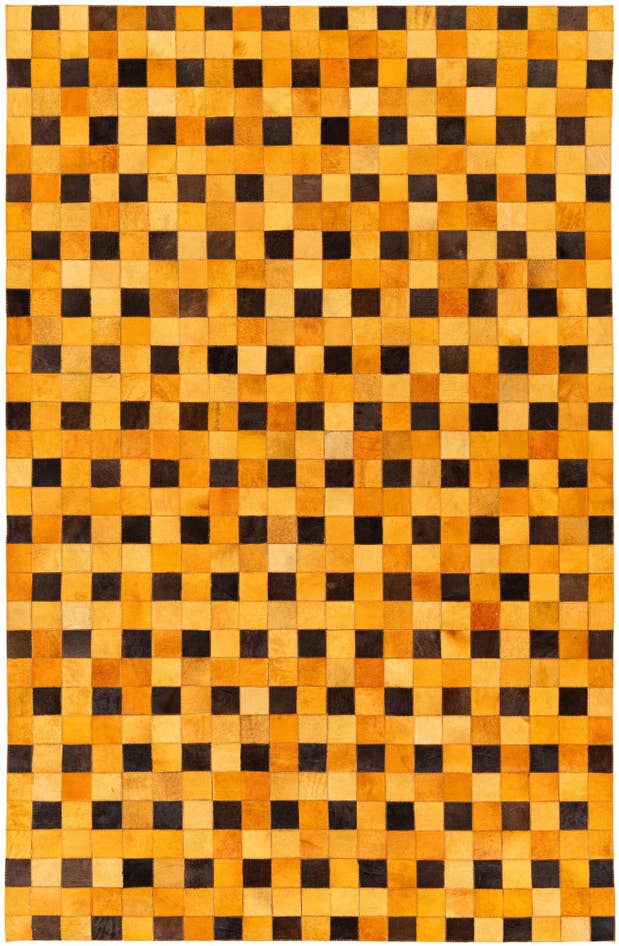 Detail image of 5' 2 x 8' Cowhide Stocks Rug