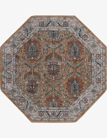 Mustard Yellow Nyla Octagon Rug