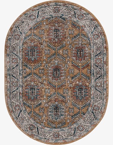 Mustard Yellow Nyla Oval Rug