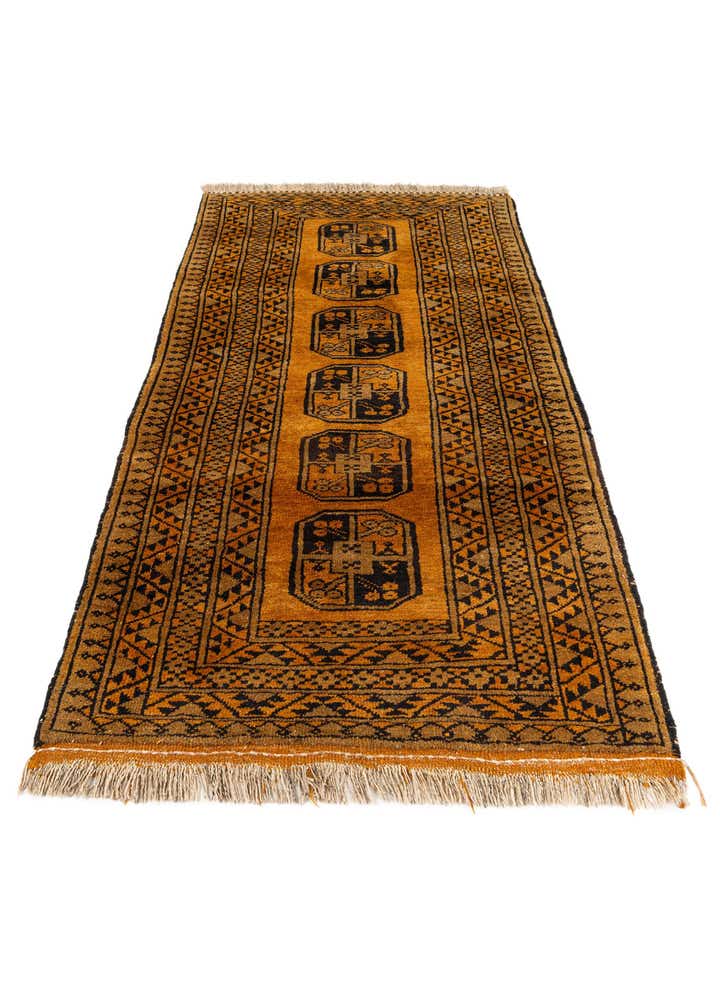 3' 9 x 6' 11 Hand Knotted Afghan Akhche Wool Rug