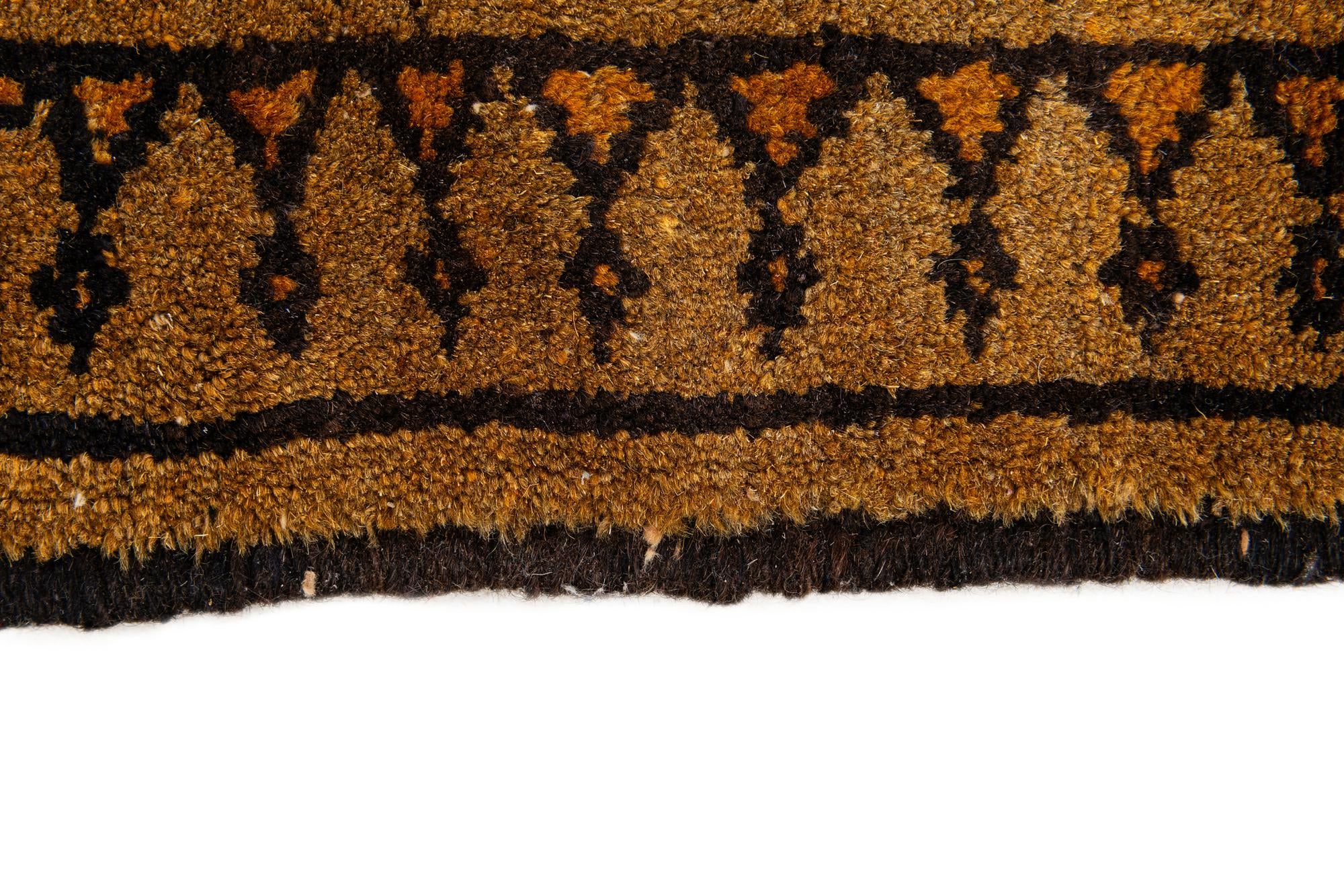 3' 9 x 6' 11 Hand Knotted Afghan Akhche Wool Rug