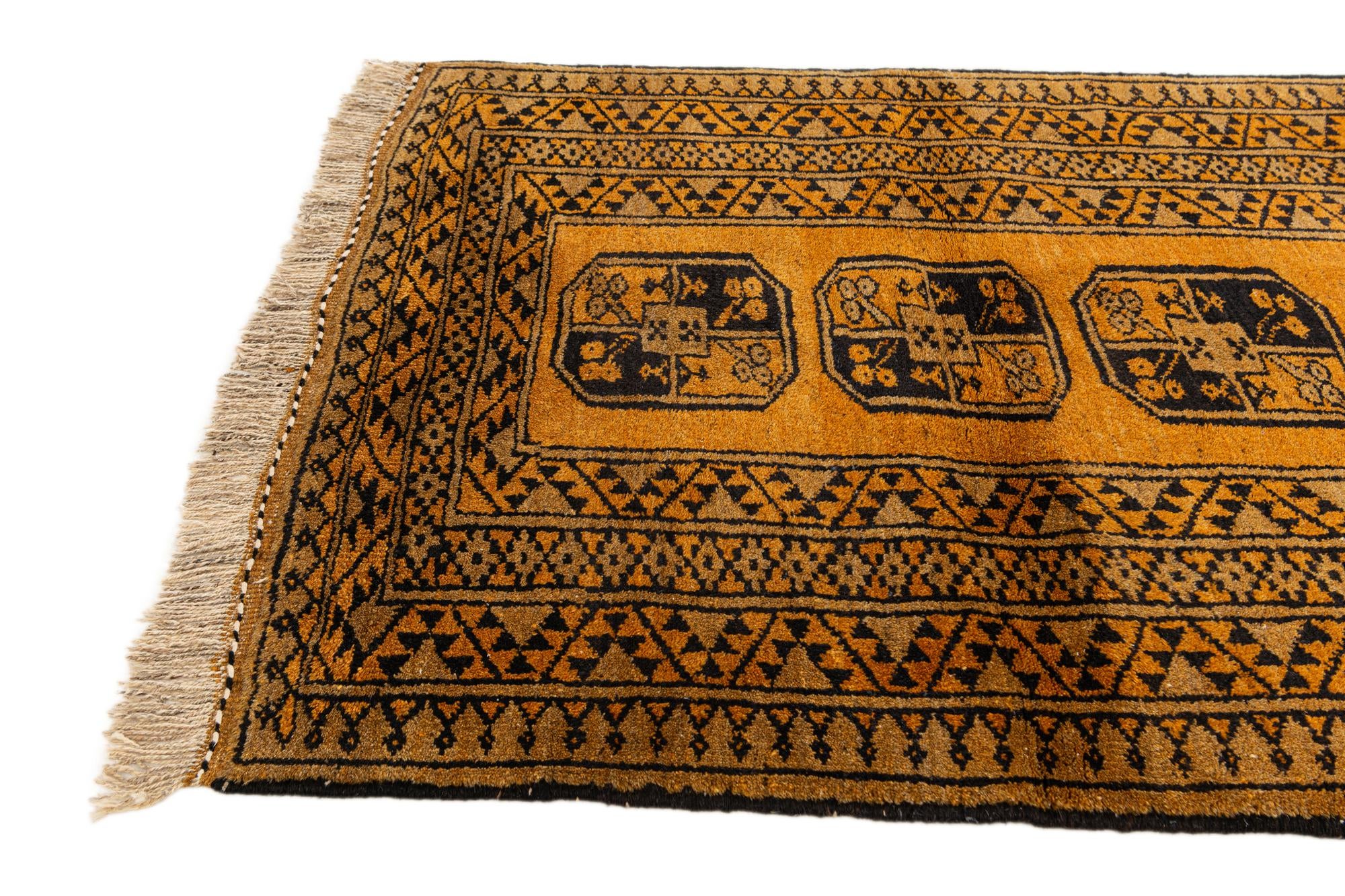 3' 9 x 6' 11 Hand Knotted Afghan Akhche Wool Rug