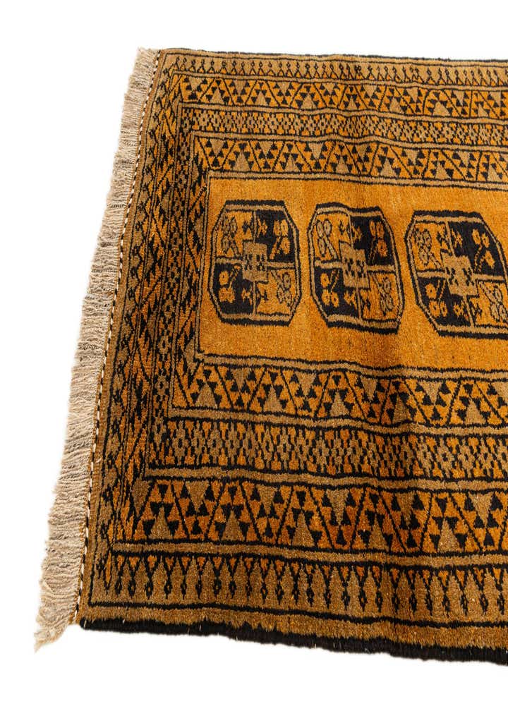 3' 9 x 6' 11 Hand Knotted Afghan Akhche Wool Rug