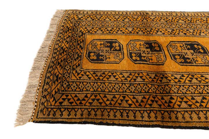 3' 9 x 6' 11 Hand Knotted Afghan Akhche Wool Rug