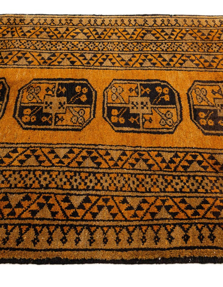 Detail image of 3' 9 x 6' 11  Hand Knotted Afghan Akhche Wool Rug