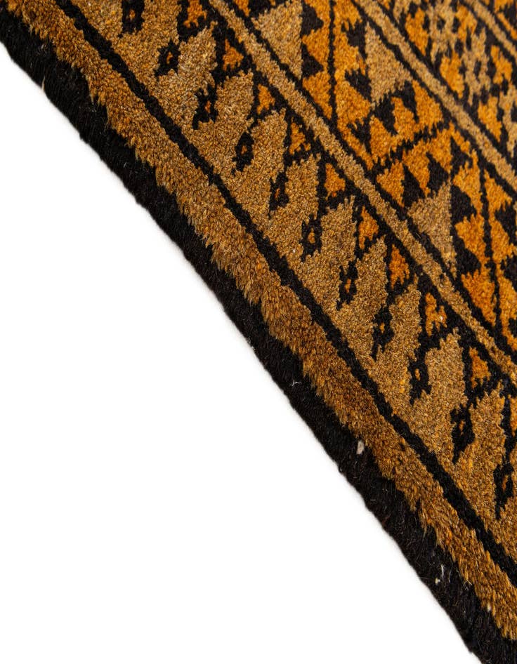 Detail image of 3' 9 x 6' 11  Hand Knotted Afghan Akhche Wool Rug